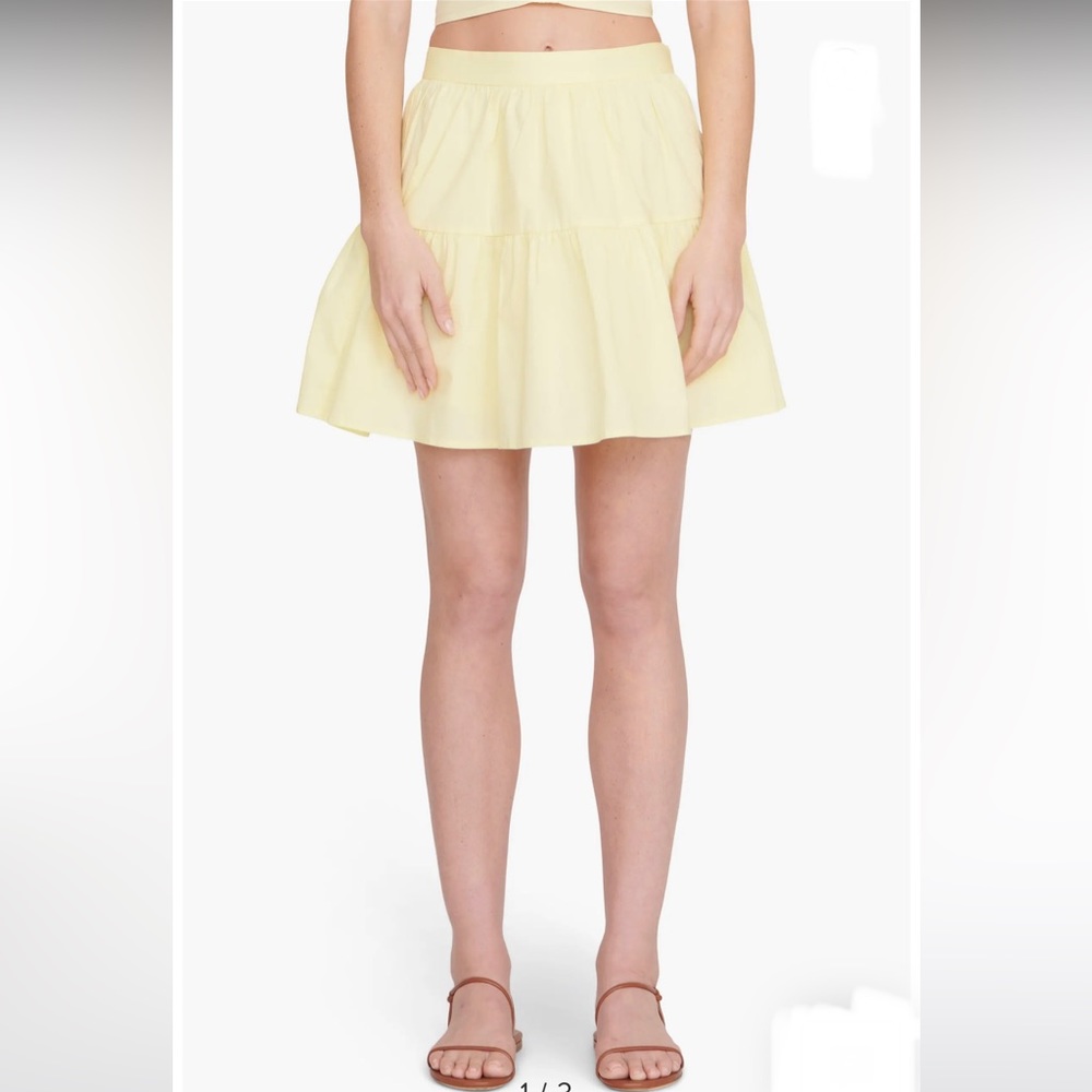 NWOT Staud Sea Stretch Cotton Miniskirt in Sunray SZ 2
